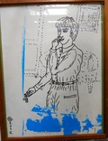 Одесса, С.Ануфриев "Зерцало",бумага,маркер, акварель,40*32см в раме под стеклом, фото №2