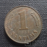 1 сантим 1938 Латвия  (А.7.29)~, фото №2