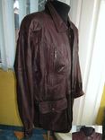 Большая оригинальная кожаная мужская куртка ECHTES LEDER. Лот 286, фото №2