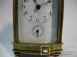 Старые каретные часы с будильником, фото №4