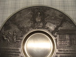 Коллекционная большая оловянная тарелка. Клеймо, фото №12
