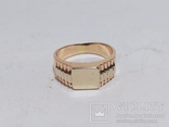 Мужское золотое кольцо, 5,14 грамм, 17,5 размер., фото №2