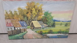 Большая картина на холсте - "Старое село" разм. 90х56см, фото №2