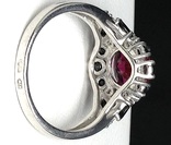 Серьги, кольцо, цирконы, розовые и черные камни, фото №7
