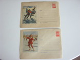 Конверты хоккеисты и конькобежка,50-е года, фото №2