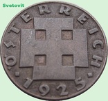 168.Австрия 2 гроша, 1925 год, фото №3