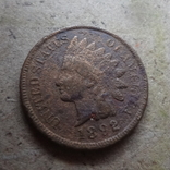 1 цент 1892  США    (Д.6.6)~, фото №3
