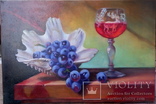 Картина маслом "Виноград в ракушке" на подрамнике 30х45 холст/масло, фото №2