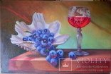 Картина маслом "Виноград в ракушке" на подрамнике 30х45 холст/масло, фото №6