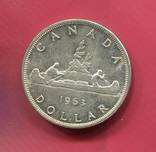 Канада 1 доллар 1963 aUNC серебро Елизавета Молодая, фото №3