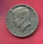 США 1/2 доллара 1966 серебро Кеннеди, фото №2