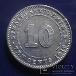 10 центов 1919  Стрейтс Сетлментс серебро  (К.15.6)~, фото №3