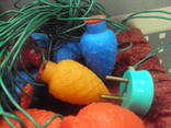 Елочные игрушки гирлянда новогодняя шишки и звезда, фото №6