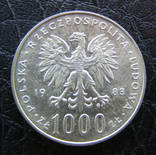 Польша, 1000 злотых 1983 года, серебро 14,5 грамма, фото №3