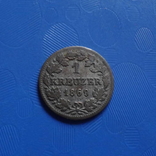 1 крейцер 1869 Бавария  серебро   (Х.3.1)~, фото №4