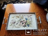 Антикварный поднос Villeroy &amp; Boch 1911 с подглазурной картиной, photo number 3