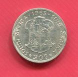Южная Африка 20 центов 1963 серебро Мак Маг, фото №3
