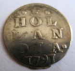 Нидерланды, HOLLAND, 2 серебряных стюйвера 1791, фото №2