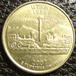 25 центів США 2007 P Юта, фото №2