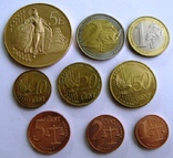 UNITED KINGDOM, комплект европробы 5 евро-1 цент 2002 *9 монет, фото №2