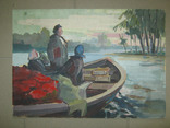 Картина На реке ( Перевозка красной икры), фото №2