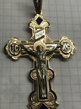 Золотой крест с эмалями 585пр. 21.58 гр., фото №12