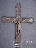 Крест процессионный деревянный резной, фото №3
