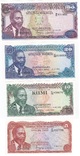 Kenya Кения - набор 4 банкноты 5 10 20 100 Shillings 1978 UNC JavirNV, фото №2