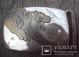Серебряная пряжка с тигром., фото №2