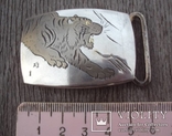 Серебряная пряжка с тигром., фото №3