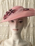 Плоская широкополая шляпка.Розовая ., фото №6