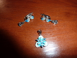 Гарнитур с голубыми топазами и эмалью, фото №2