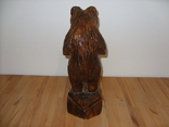 Большая деревянная резная фигура Медведь, фото №4