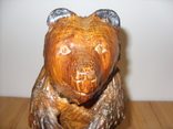 Большая деревянная резная фигура Медведь, фото №8
