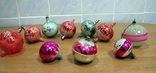 Лот из 10 шаров новогодних стеклянных времен СССР., фото №2
