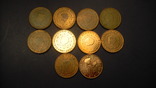 1 євроцент Нідерланди (порічниця) 10шт, всі різні, фото №2