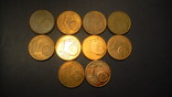 1 євроцент Нідерланди (порічниця) 10шт, всі різні, фото №3