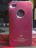  Чехол красный на iPhone 4/4s,твёрдый пластик, приличное состояние, фото №2