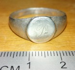 Перстень серебряный ПМВ, фото №2