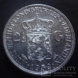 2,5 гульдена 1939 Нидерланды   серебро    (3.4.12)~, фото №2