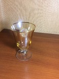 Роскошная вазочка из желтого покрытого перламутром стекла с позолотой (Италия), фото №5
