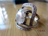 Кольцо серебро 925 горски хрусталь, фото №4