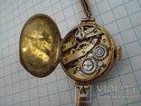 Часы золотые с браслетом, Швейцария, 56пр, 14к. Вес золота прим. 7 г, фото №7