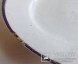 Блюдо овальне біле з синім кантом. Порцеляна, росія, ХІХ століття., фото №6