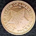 4 долара 1880 року. США ,  новодєл., фото №3