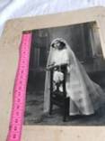 1920 год.Первое причастие.Девочка.Фото с красивым тиснением, фото №12