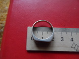 Кольцо перстень печатка  с камнем серебро, фото №8