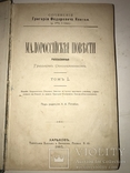 1887 Малороссийские Повести Г.Основьяненко Харьков 2-части, фото №2