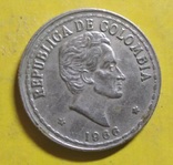 Колумбія, 1966 р. vente centavos, фото №2
