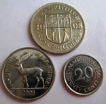 Маврикий набор 0,2 + 1/2 + 1 + 20 рупий 1996-2008 г., фото №6
